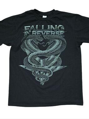 Falling In Reverse Band Graphic T-Shirt Men’s Size Medium Snake Logo Metalcore